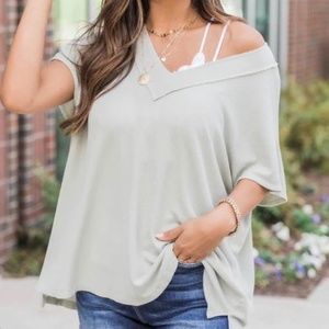Pink Lily Sage V Neck